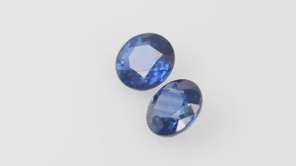 5.9 MM Natural Blue Sapphire Loose Pair Gemstone Round Cut