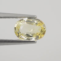 0.80 cts Unheated  Natural Yellow Sapphire Loose Gemstone Oval Cut