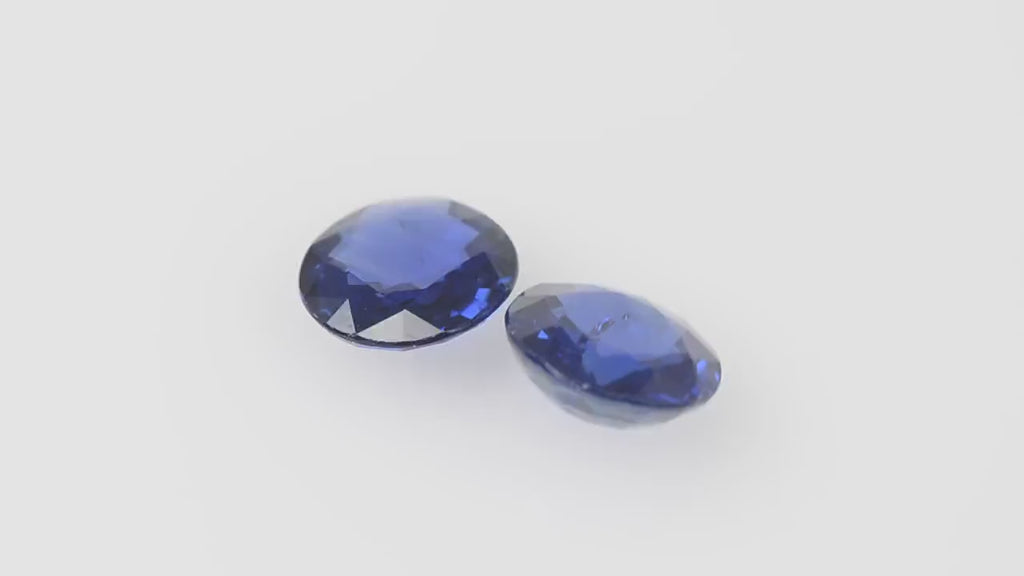 5.9 MM Natural Blue Sapphire Loose Pair Gemstone Round Cut