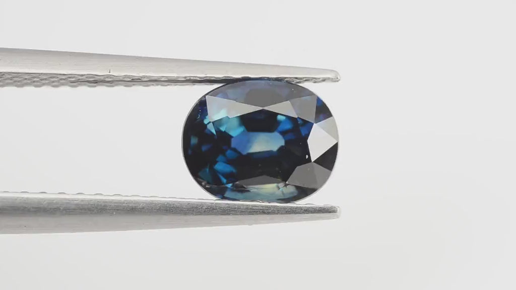 1.55 Cts Natural Teal Blue Sapphire Loose Gemstone Oval Cut