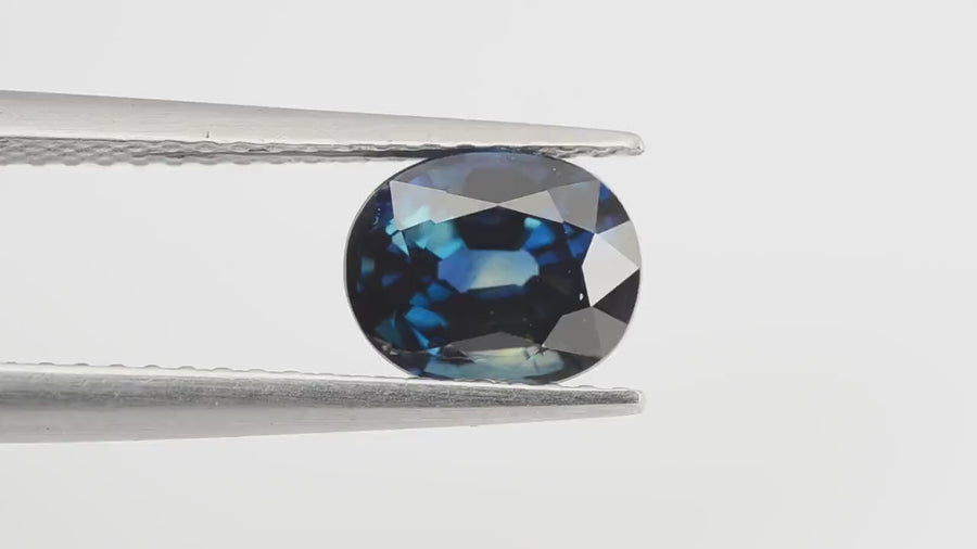 1.55 Cts Natural Teal Blue Sapphire Loose Gemstone Oval Cut