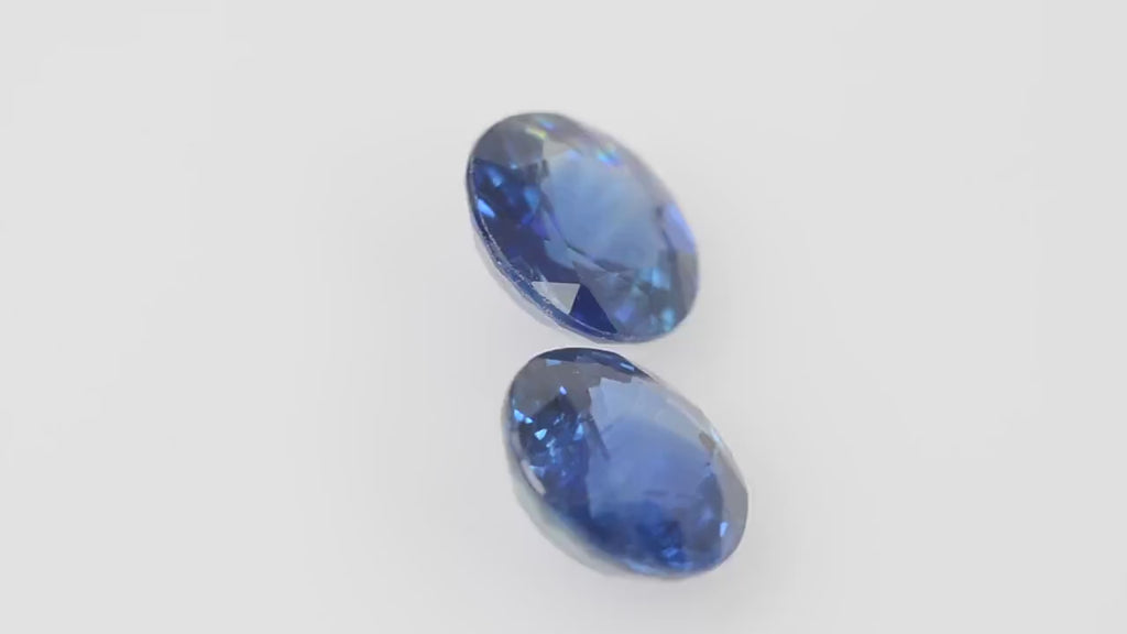 6.5 MM Natural Blue Sapphire Loose Pair Gemstone Round Cut