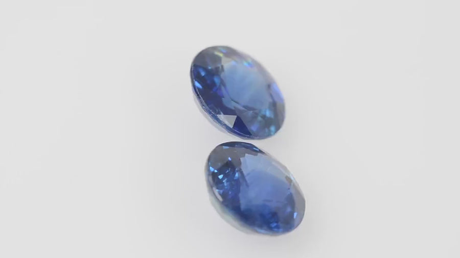 6.5 MM Natural Blue Sapphire Loose Pair Gemstone Round Cut
