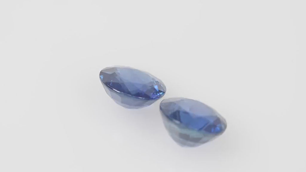 6.1 MM Natural Blue Sapphire Loose Pair Gemstone Round Cut