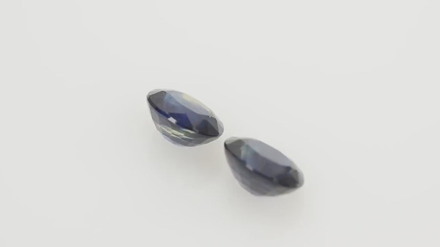 1.61 Cts Natural Pair Teal Blue Sapphire Loose Gemstone Oval Cut