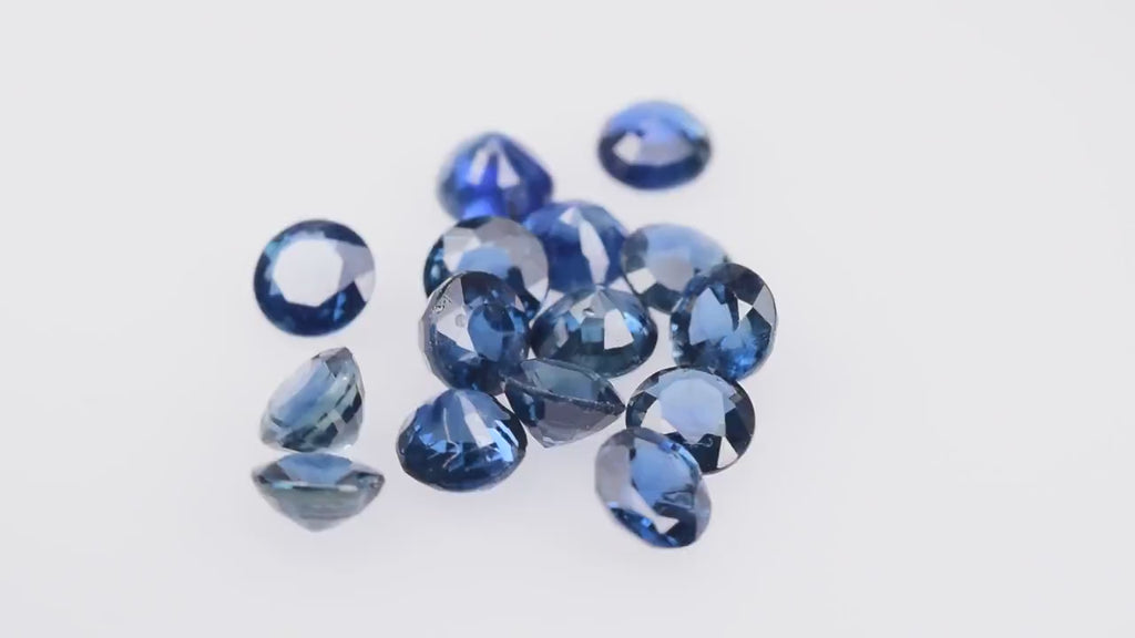 3.0-4.6  MM Natural Blue Sapphire Loose Gemstone Round Cut