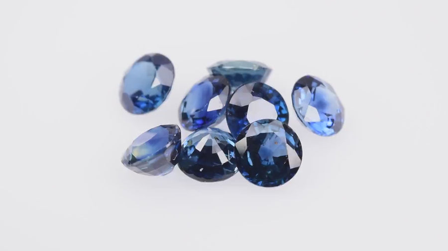 3.1-4.6  MM Natural Blue Sapphire Loose Gemstone Round Cut