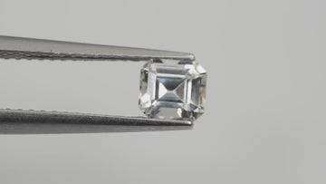 0.66 cts Natural White Sapphire Loose Gemstone Emerald Cut