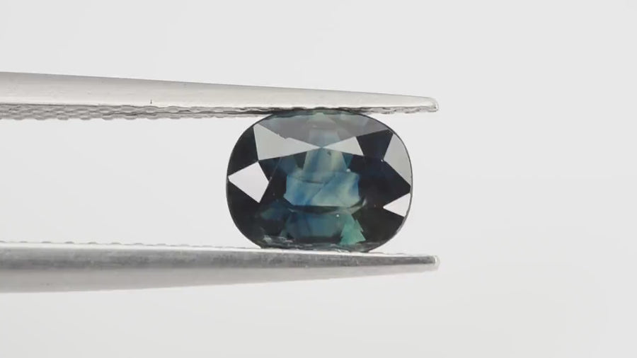 1.12 Cts Natural Teal Blue Sapphire Loose Gemstone Oval Cut