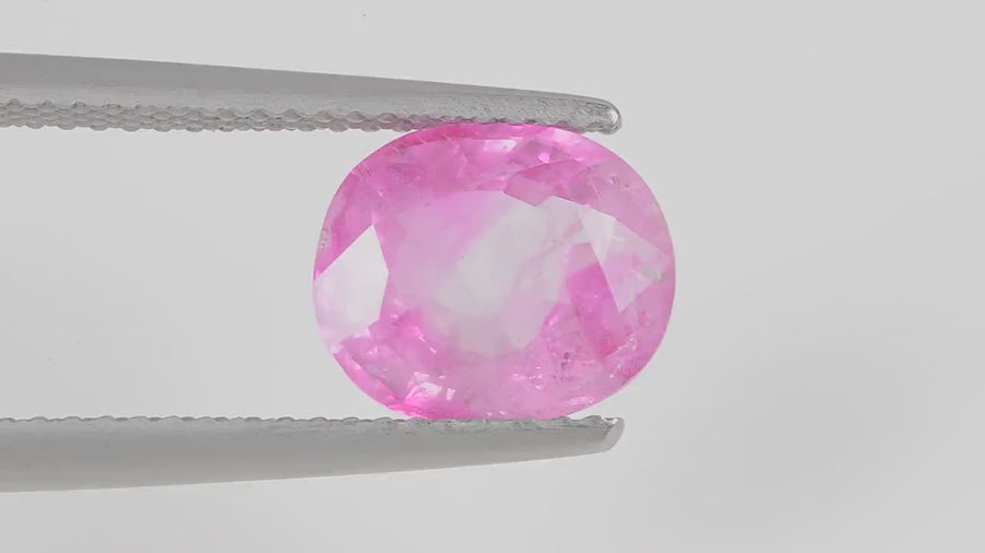3.12 cts Natural  Pink Sapphire Loose Gemstone oval Cut