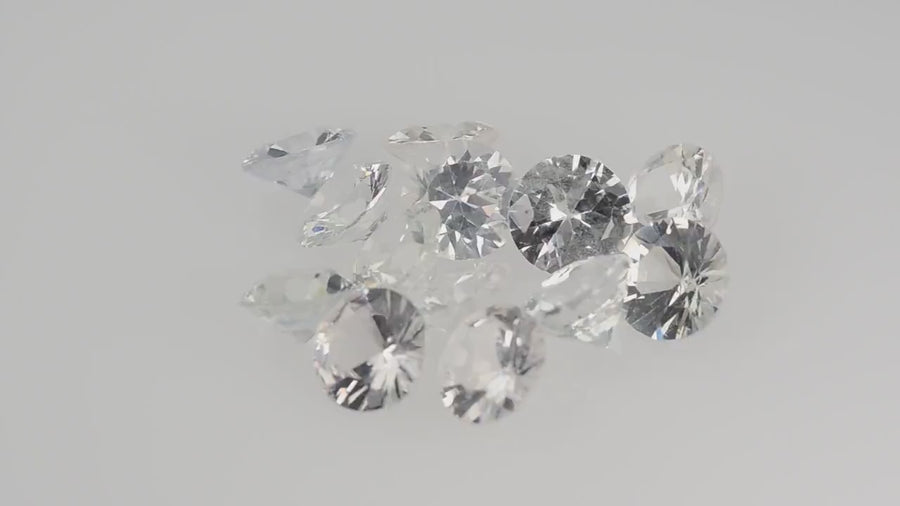 5 mm Natural Calibrated White Sapphire Loose Gemstone Round Diamond Cut VS quality