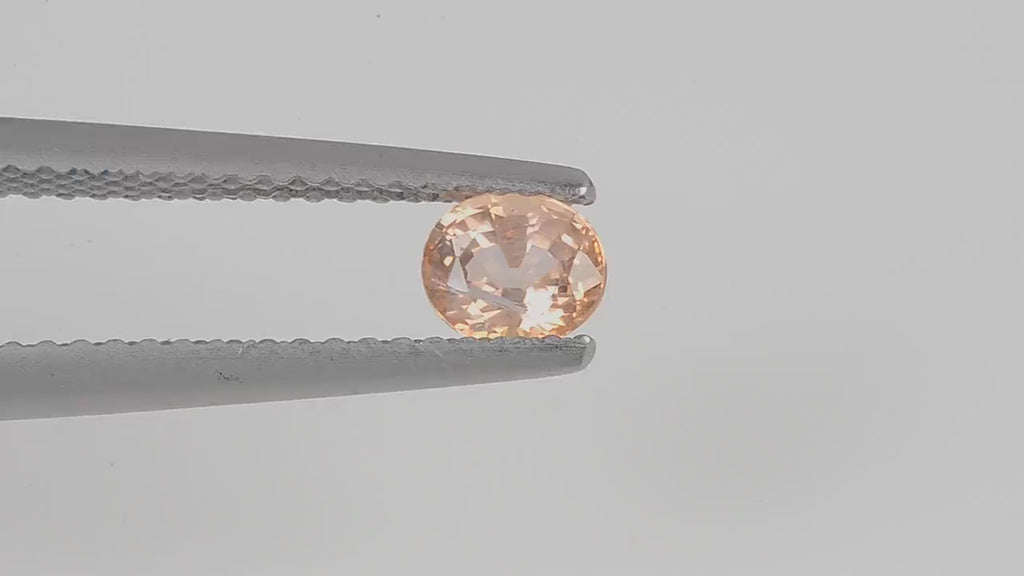 0.48 cts Natural Orange  Sapphire Loose Gemstone oval Cut