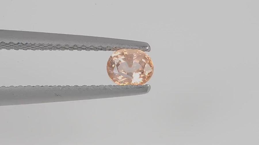 0.48 cts Natural Orange  Sapphire Loose Gemstone oval Cut
