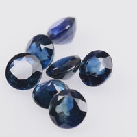 4.7-5.2  MM Natural Blue Sapphire Loose Gemstone Round Cut