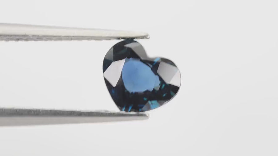 1.11 Cts Natural Blue Sapphire Loose Gemstone Heart Cut