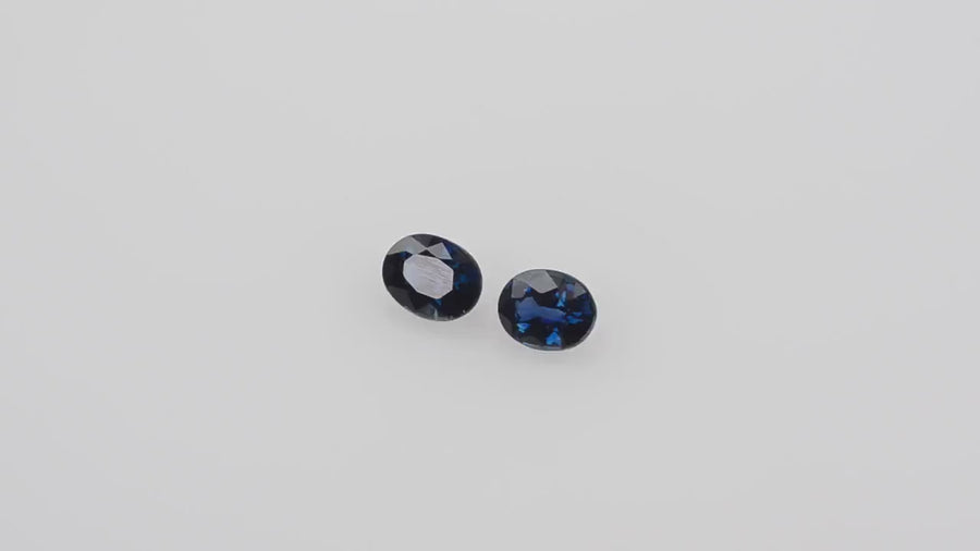 LOT 4.5x3.5 Natural Calibrated Bi color Parti  Sapphire Loose Gemstone Oval Cut