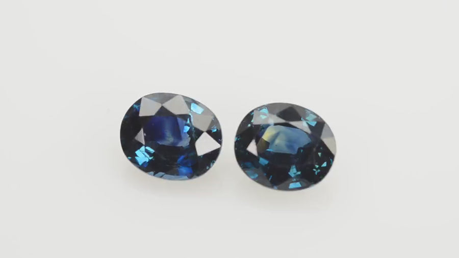 2.41 Cts Natural Pair Teal Blue Sapphire Loose Gemstone Oval Cut