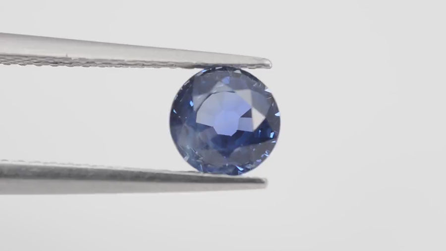 5.65 mm Unheated Natural Blue Sapphire Loose Gemstone Round Cut