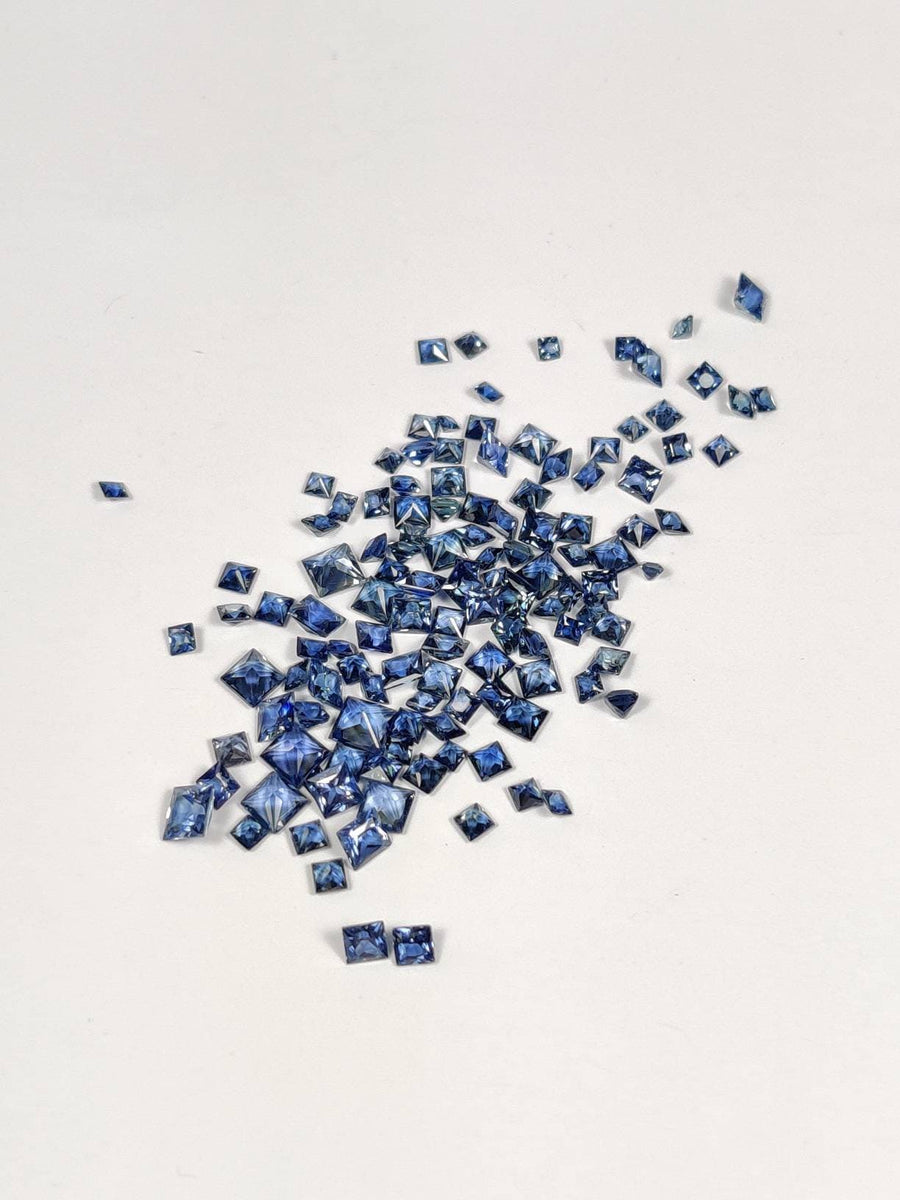 1.3-3.1 MM Natural Princess Cut Blue Sapphire
