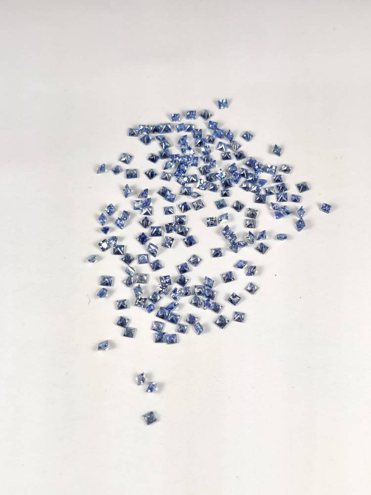1.5 - 2.2 MM Natural Princess Cut Blue Sapphire