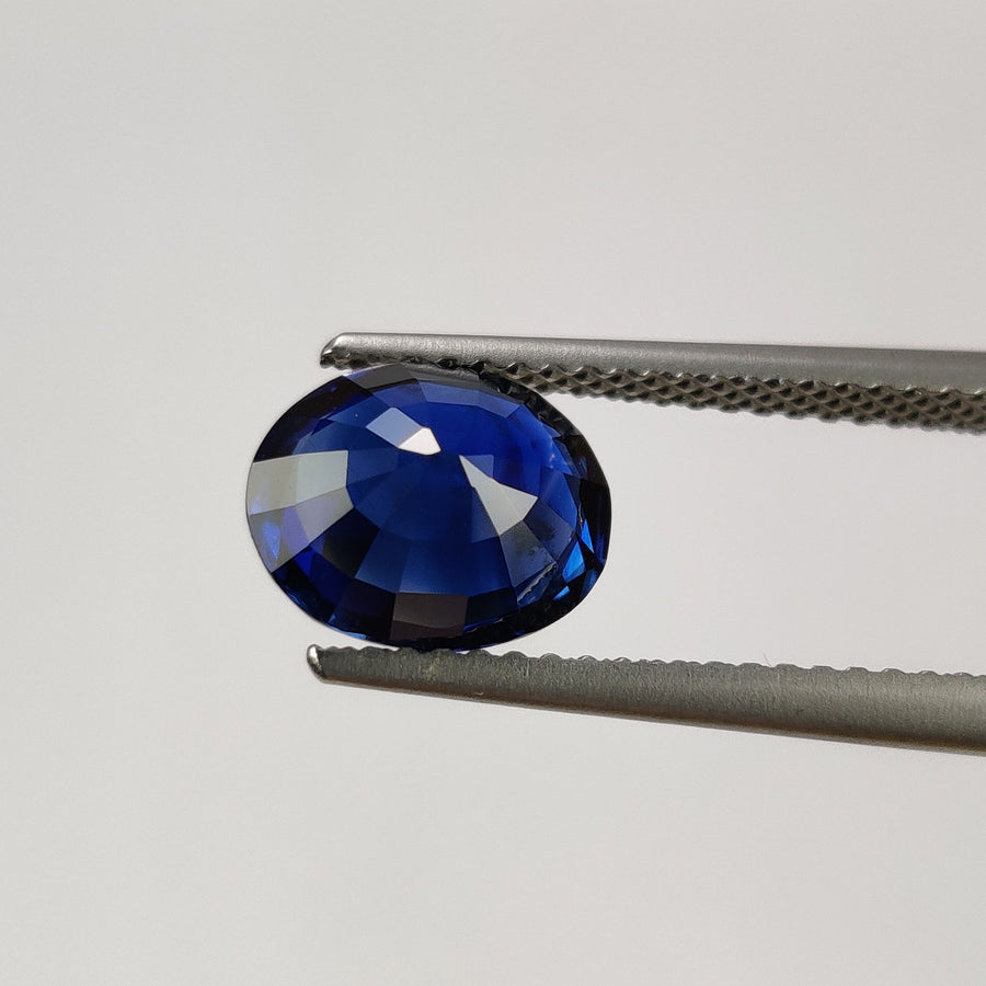 2.55 cts Unheated Natural Blue Sapphire Loose Gemstone Oval Cut GRS Certified
