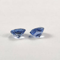 2.91 cts Unheated Natural Pastel Blue Sapphire Loose Gemstone Oval Cut Pair