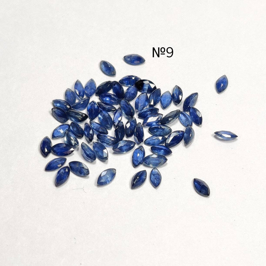 5x2.5 MM Natural Blue Sapphire Marquise Cut | 9 Different Grades | Varieties Of Color & Clarity | Deep / Medium / Pastel Blue | Calibrated