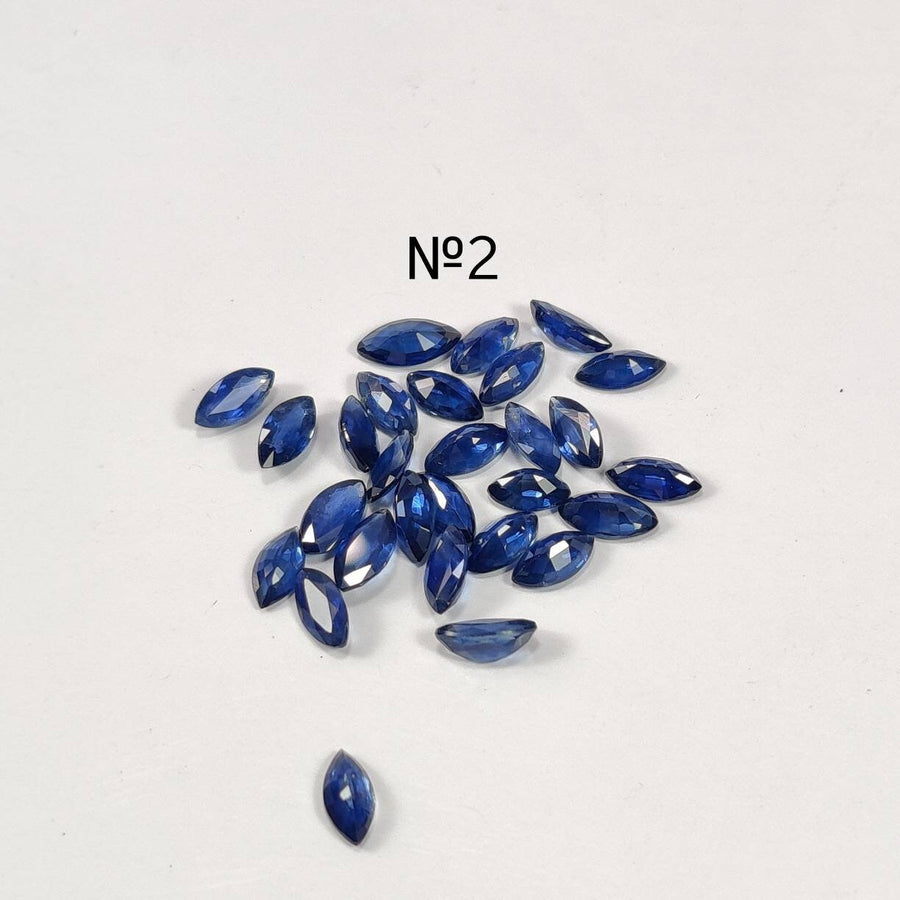 6x3 MM Natural Blue Sapphire Marquise Cut | 9 Different Grades | Varieties Of Color & Clarity | Deep / Medium / Pastel Blue | Calibrated