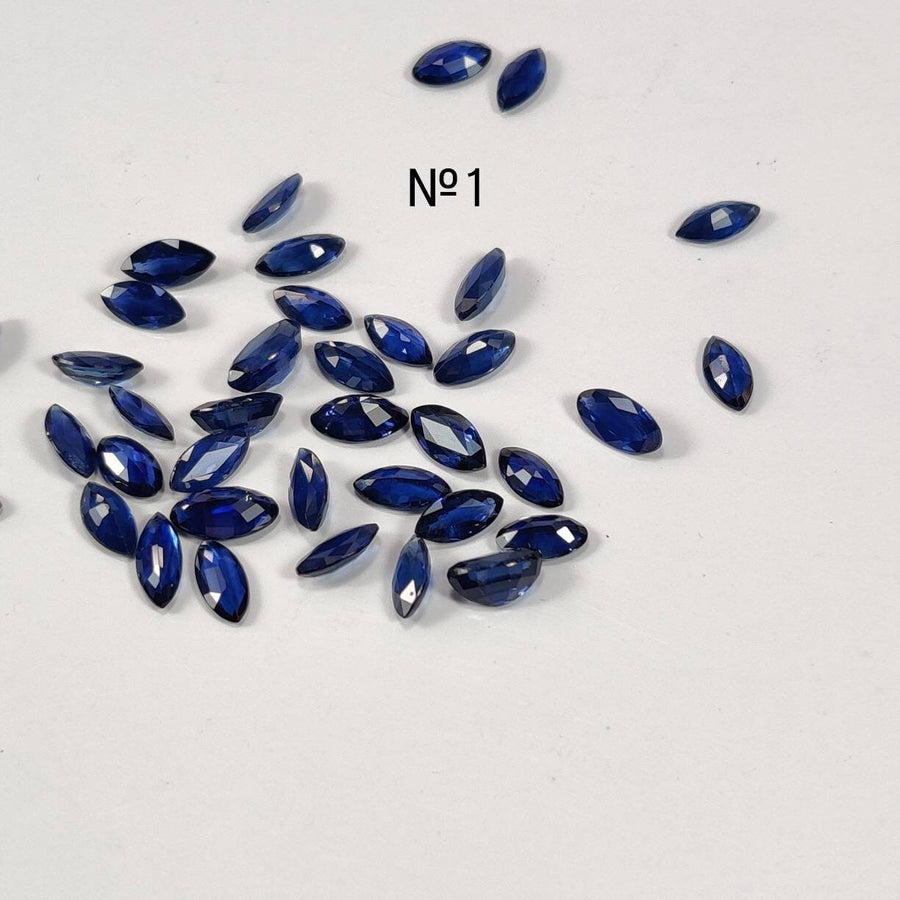 6x3 MM Natural Blue Sapphire Marquise Cut | 9 Different Grades | Varieties Of Color & Clarity | Deep / Medium / Pastel Blue | Calibrated