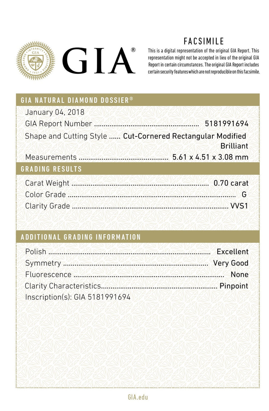 3.50 ctw F-G IF-VS1 GIA Certified Radiant Natural Diamond Ring | 18K White Gold | Classic Collection | 5 Stone Ring