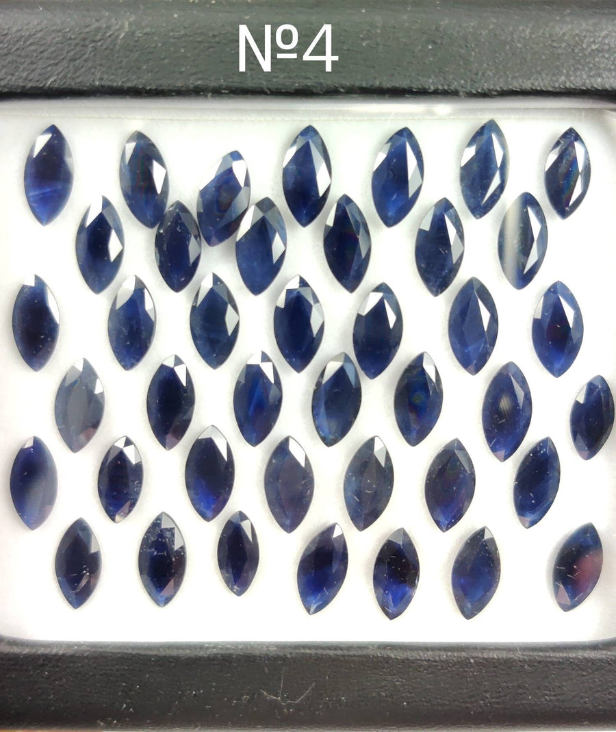 10x5 MM Natural Blue Sapphire Marquise Cut | 9 Different Grades | Varieties Of Color & Clarity | Deep / Medium / Pastel Blue | Calibrated