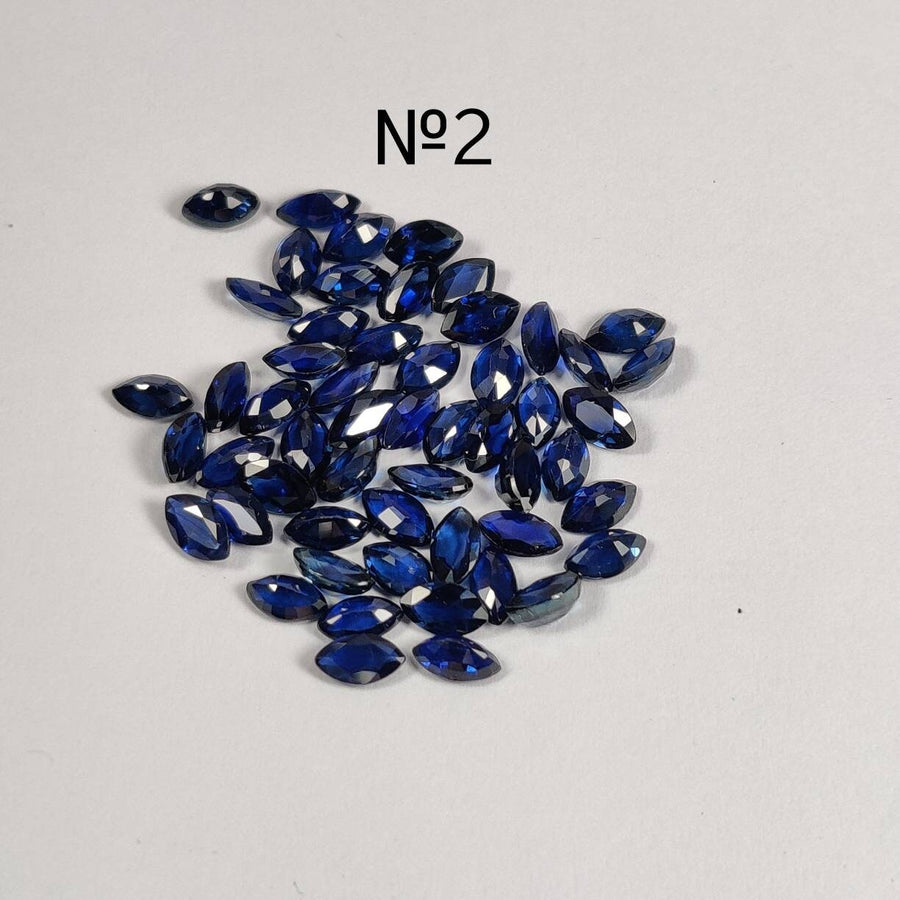 5x3 MM Natural Blue Sapphire Marquise Cut | 9 Different Grades | Varieties Of Color & Clarity | Deep / Medium / Pastel Blue | Calibrated