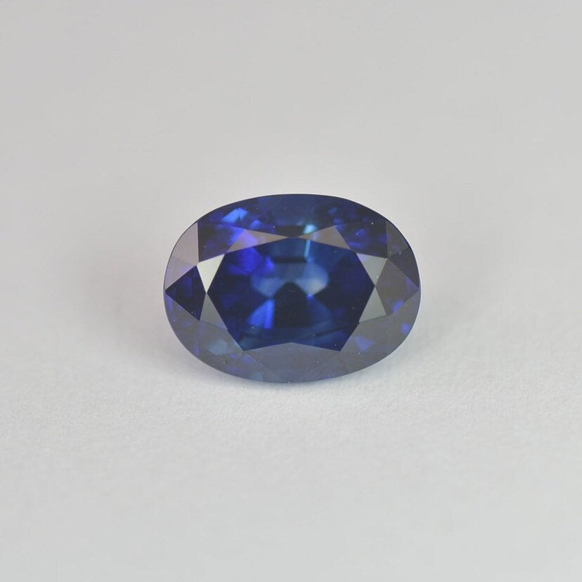 2.04 cts Unheated Natural Blue Sapphire Loose Gemstone Oval Cut Certified