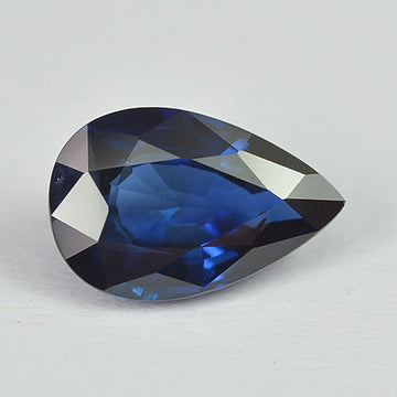 1.09 cts Natural Blue Sapphire Loose Gemstone Pear Cut