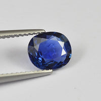 1.50 cts Natural Blue Sapphire Loose Gemstone Oval Cut Certified