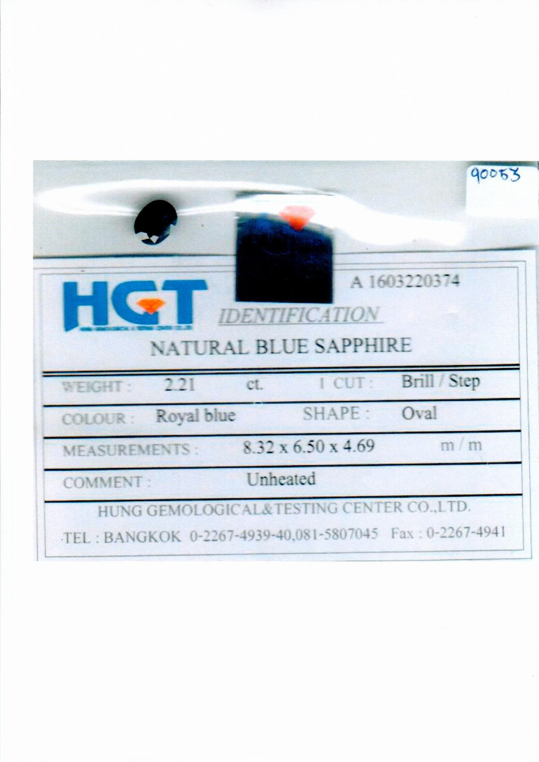 2.21 cts Natural Blue Sapphire Loose Gemstone Oval Cut Certified