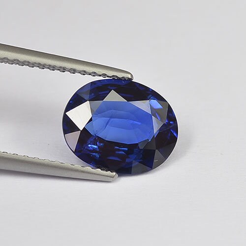 2.44 cts Natural Blue Sapphire Loose Gemstone Oval Cut Certified