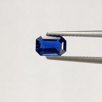 1.22 cts Natural Blue Sapphire Loose Gemstone Emerald Cut Certified