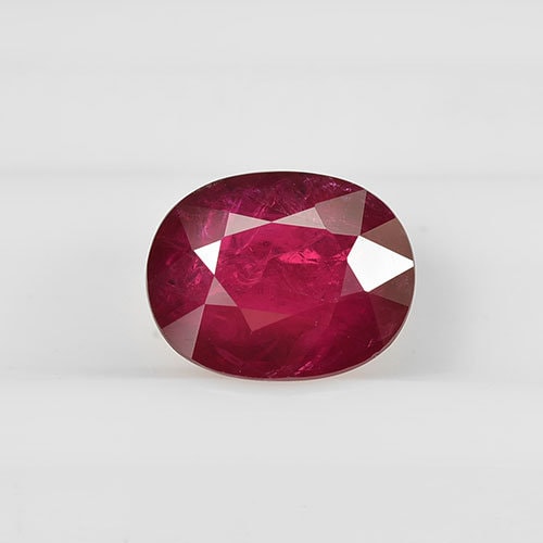 3.06 cts Natural Madagascar Ruby Loose Gemstone Oval Cut | GRS Certified