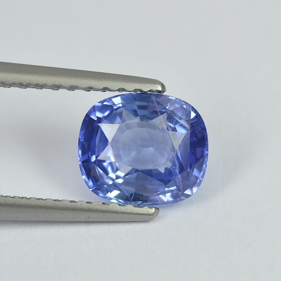 1.45 cts Unheated Natural Blue Sapphire Loose Gemstone Cushion Cut Certified