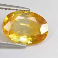 3.43 cts Natural Yellow Sapphire Loose Gemstone Oval Cut