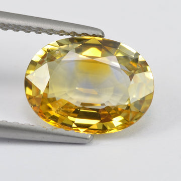 2.65 cts Natural Yellow Sapphire Loose Gemstone Oval Cut