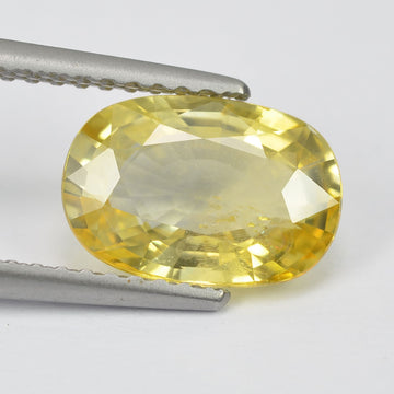 2.39 cts Natural Yellow Sapphire Loose Gemstone Oval Cut