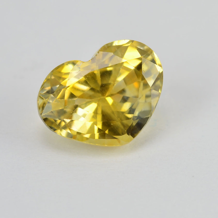 1.91 cts Natural Yellow Sapphire Loose Gemstone Heart Cut
