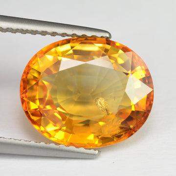 5.36 cts Natural Yellow Sapphire Loose Gemstone Oval Cut