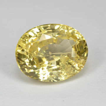 4.33 cts Natural Yellow Sapphire Loose Gemstone Oval Cut
