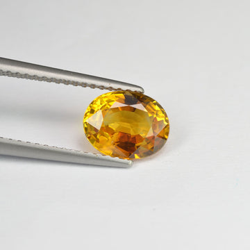 1.85 cts Natural Yellow Sapphire Loose Gemstone Oval Cut