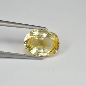 2.72 cts Natural Yellow Sapphire Loose Gemstone Oval Cut