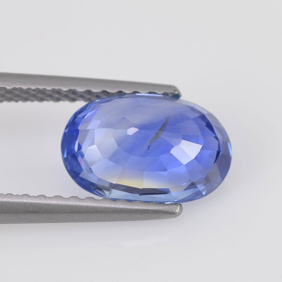 2.23 cts Unheated Natural Blue Sapphire Loose Gemstone Oval Cut Certified