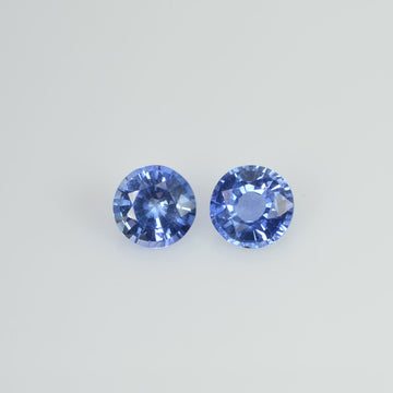 5.2 mm Natural Blue Sapphire Loose Pair Gemstone Round Cut